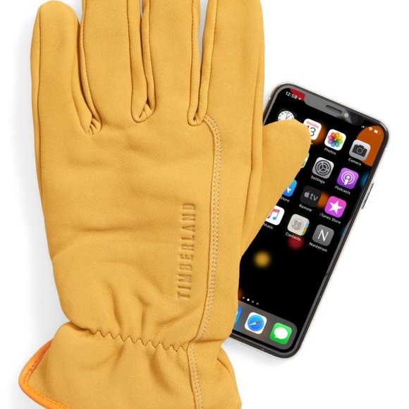 Timberland Leather Nubuck Tech Wheat Yellow Glove. Gloves. NWT. Size: Large - Picture 13 of 13